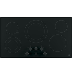 GE Table de cuisson électrique à dessus lisse de 36 po Noir JP3536DJBB