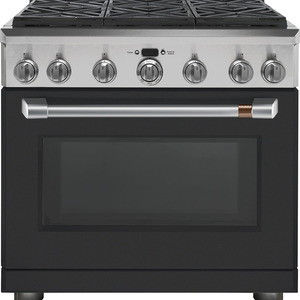 Café™ 36" All Gas Professional Range with 6 Burners Matte Black - CGY366P3MD1