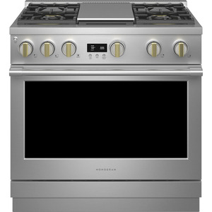 Monogram 36" Gas Professional Range With 4 Burners and Griddle - ZGP364NDTSS