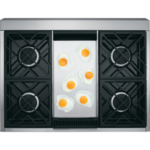 Monogram Table de cuisson à gaz de 36 po Acier Inoxydable ZGU364NDPSS