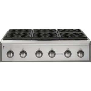 Monogram Table de cuisson à gaz de 36 po Acier Inoxydable - ZGU366N P2SS