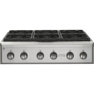 Monogram Table de cuisson à gaz de 36 po Acier Inoxydable ZGU366NPSS