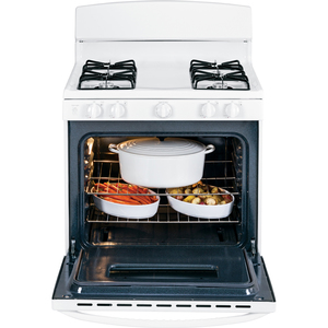 GE Cuisinière à gaz 30 po Blanc JCGBS10DEFWW