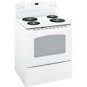 GE Cuisinière électrique 30 po Blanc - JCBS280DT1WW