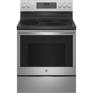 GE Profile™ 30" Free-Standing Electric Convection Range with No Preheat Air Fry Stainless Steel - PB935YPFS