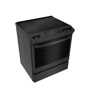 Cuisinière électrique encastrée GE 30 po et tiroir de rangement, acier inoxydable noir JCS840BMTS