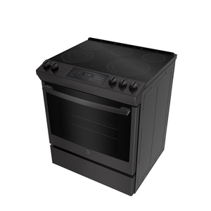 Cuisinière électrique encastrée GE 30 po et tiroir de rangement, acier inoxydable noir JCS840BMTS