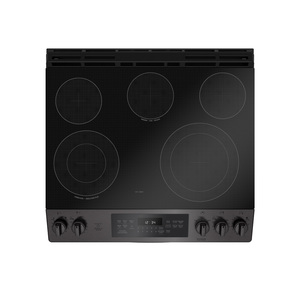 Cuisinière électrique encastrée GE 30 po et tiroir de rangement, acier inoxydable noir JCS840BMTS