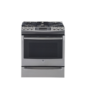 GE Profile 30" Dual Fuel Slide-In True Convection Range with Warming Drawer Stainless Steel PC2S910SEFSS