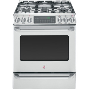 GE Café 30" Dual Fuel Freestanding True Convection Range with Baking Drawer Stainless Steel CC2S985SETSS