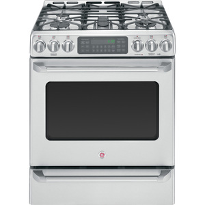 GE Café 30" Gas Freestanding True Convection Range with Baking Drawer Stainless Steel CCGS985SETSS