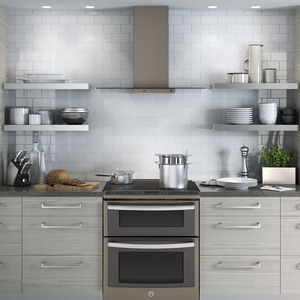 GE Profile 30 po Hotte de cuisinière murale Ardoise PVW7301EJESC