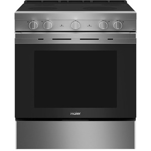 Haier 30" Electric Slide-In Range with Wifi Stainless Steel - QCSS740RNSS