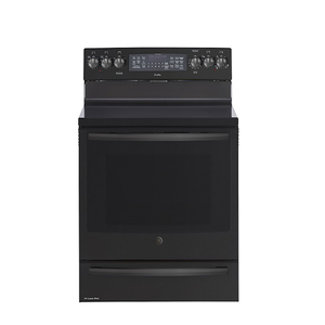 GE Profile™ 30" Free Standing Electric True Convection Range with Baking Drawer Black Slate - PCB987EMDS