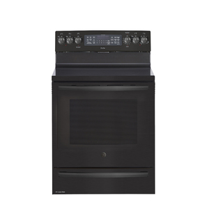 GE Profile™ 30" Free Standing Electric True Convection Range with Baking Drawer Black Stainless Steel - PCB987BMTS