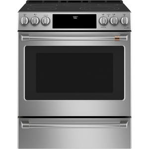 Café™ 30" Slide-In Front Control Radiant and Convection Range Stainless Steel - CCES700P2MS1