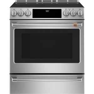 Café™ 30" Slide-In Front Control Induction and Convection Range with Warming Drawer Stainless Steel- CCHS900P2MS1