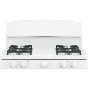GE Cuisinière à gaz 30 po Blanc JCGBS10DEKWW