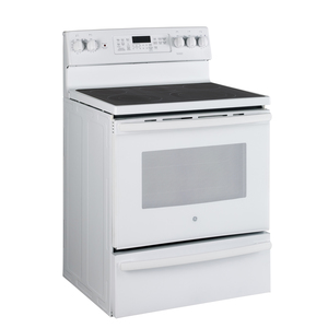 GE Cuisinière électrique de 30 po avec four autonettoyant Blanc JCB860DKWW