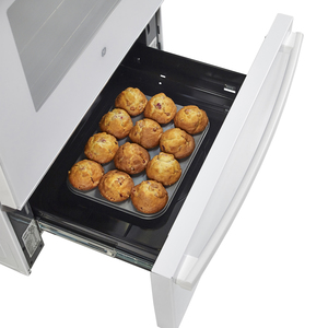 GE Cuisinière électrique de 30 po avec four autonettoyant Blanc JCB860DKWW