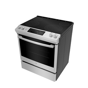 Cuisinière électrique encastrée GE 30 po avec commandes à l'avant et tiroir de rangement, acier inoxydable JCS830SMSS