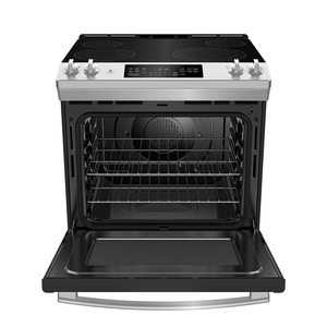 Cuisinière électrique encastrée GE 30 po avec commandes à l'avant et tiroir de rangement, acier inoxydable JCS830SMSS