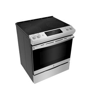 Cuisinière électrique encastrée GE  30 po avec commandes à l'avant et tiroir de rangement, acier inoxydable JCSS630SMSS