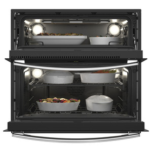 Four encastré double électrique à convection européenne véritable GE Profile de 30 po, acier inoxydable, PT9200SLSS
