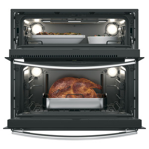 Four encastré double électrique à convection européenne véritable GE Profile de 30 po, acier inoxydable, PT9200SLSS