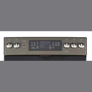GE Profile Cuisinière de 30 po avec four à convection autonettoyant Ardoise PCB940EKES
