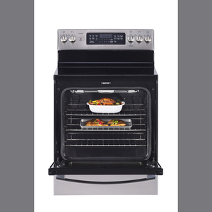 GE Profile Cuisinière a convection véritable électrique 30 po Acier Inoxydale PCB905SKSS