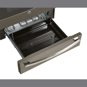 GE Profile Cuisinière a convection véritable électrique 30 po avec tiroir de cuisson Ardoise PCB985EKES