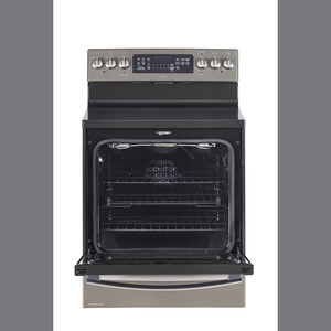 GE Profile Cuisinière a convection véritable électrique 30 po avec tiroir de cuisson Ardoise PCB985EKES