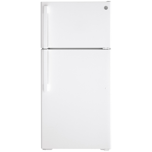 Réfrigérateur à congélateur supérieur GE homologué Energy Star® de 15,6 pi³, blanc - GTE16DTNRWW