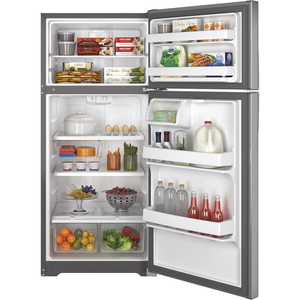 GE 15.5 cu.ft. Top Freezer Refrigerator Stainless Steel GTE16GSHSS