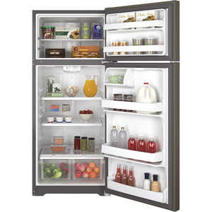 GE Réfrigérateur à congélateur supérieur de 17.5 pi.cu. Ardoise GTE18GMHES