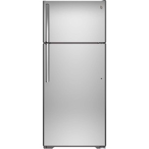 GE 17.5 cu.ft. Top Freezer Refrigerator Stainless Steel GTE18GSHSS