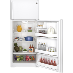 GE Réfrigérateur à congélateur supérieur de 17.5 pi.cu. Blanc GTE18CTHWW