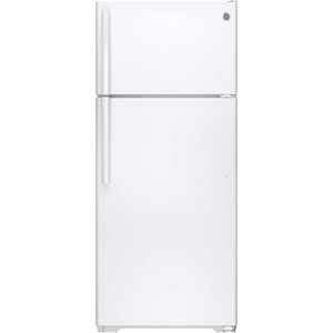 GE 17.5 cu.ft. Top Freezer Refrigerator White GTE18CTHWW