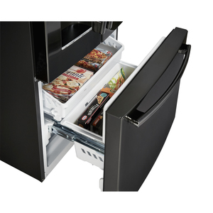 Réfrigérateur GE Profile homologué Energy Star de 17,5 pi³ avec porte à deux battants, acier inoxydable - PYE18HBLKTS