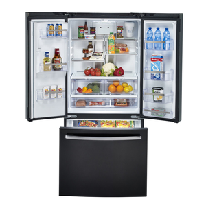 Réfrigérateur GE Profile homologué Energy Star de 17,5 pi³ avec porte à deux battants, acier inoxydable - PYE18HBLKTS