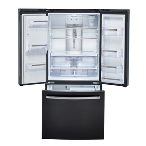 Réfrigérateur GE Profile homologué Energy Star de 17,5 pi³ avec porte à deux battants, acier inoxydable - PYE18HBLKTS