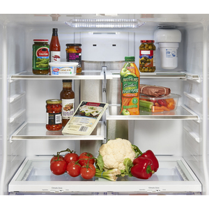 Réfrigérateur GE Profile homologué Energy Star de 17,5 pi³ avec porte à deux battants, acier inoxydable - PYE18HBLKTS