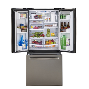 GE Profile Réfrigérateur avec porte à deux battants de 19.5 pi.cu. Ardoise PNQ20KMHFES