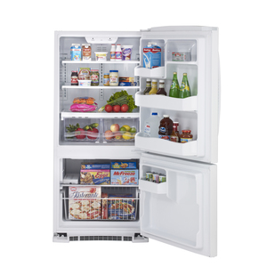 GE Réfrigérateur à congélateur inférieur de 20.2 pi.cu. Blanc GBR20DTERWW