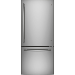 GE 20.9 cu.ft. Bottom Freezer Refrigerator Stainless Steel GDE21DSKSS