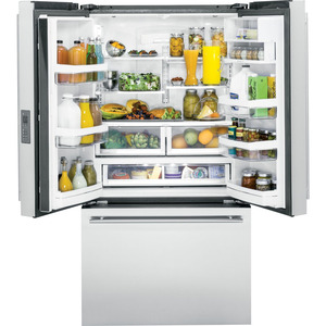 Monogram Réfrigérateur avec porte à deux battants de 23.1 pi.cu. Acier Inoxydable ZWE23ESHSS