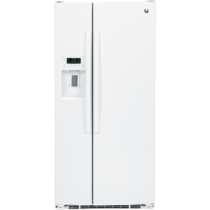 GE 23.12 cu.ft. Side by Side Refrigerator White GSS23HGHWW