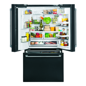 Réfrigérateur de 22,2 pi3 GE Café avec porte à deux battants fini ardoise noire  - CYE22UELDS