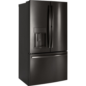 Réfrigérateur GE Profile 22,2 pi³ avec porte à deux battants, acier inoxydable noir - PYD22KBLTS